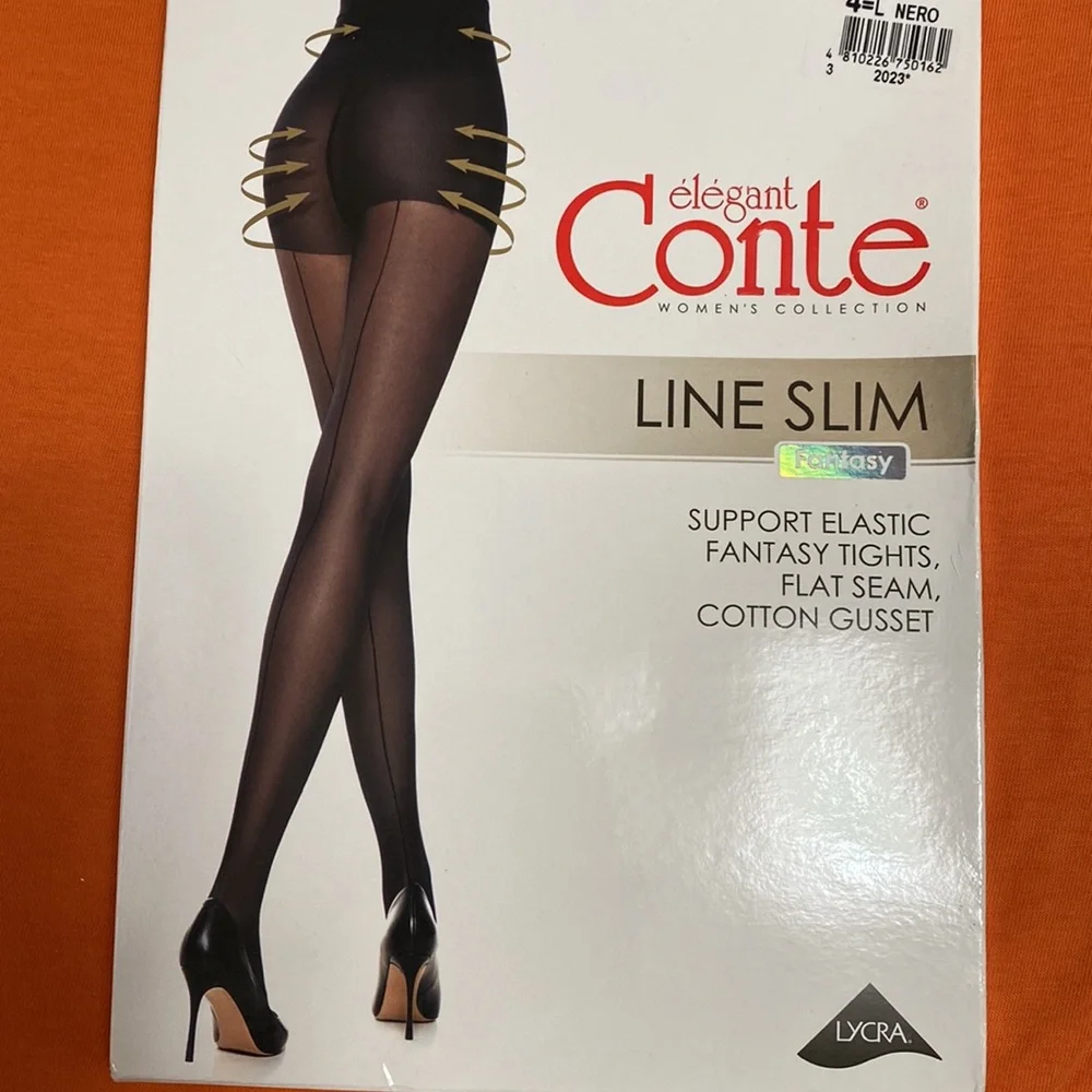 Panty hose Line Slim Support Elastic Fantasy Tights Europe new black color